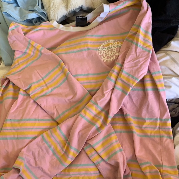 pastel santa cruz long sleeve striped shirt S-L - Picture 3 of 3